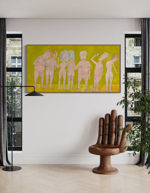 Naked People Doing Drugs | Framed Giclee Print on Canvas